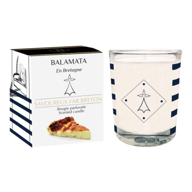 Bougie parfumée 80g Savoureux Far Breton et son décors ''La Bretonne by B''