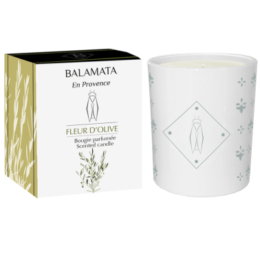 Fleur d'Olive Bougie parfumée 200g et son décors ''La Provenciale By B''