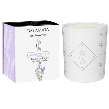 Lavande Chic Bougie parfumée 200g et son décors ''La Provenciale By B''