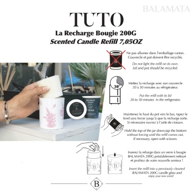 Délicat Tamaris - Recharge Bougie Parfumée 200G