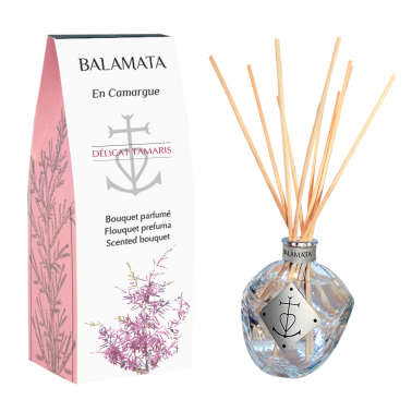 Bouquet Parfumé vase 100ml et son Packaging - Délicat Tamaris - Balamata En Camargue